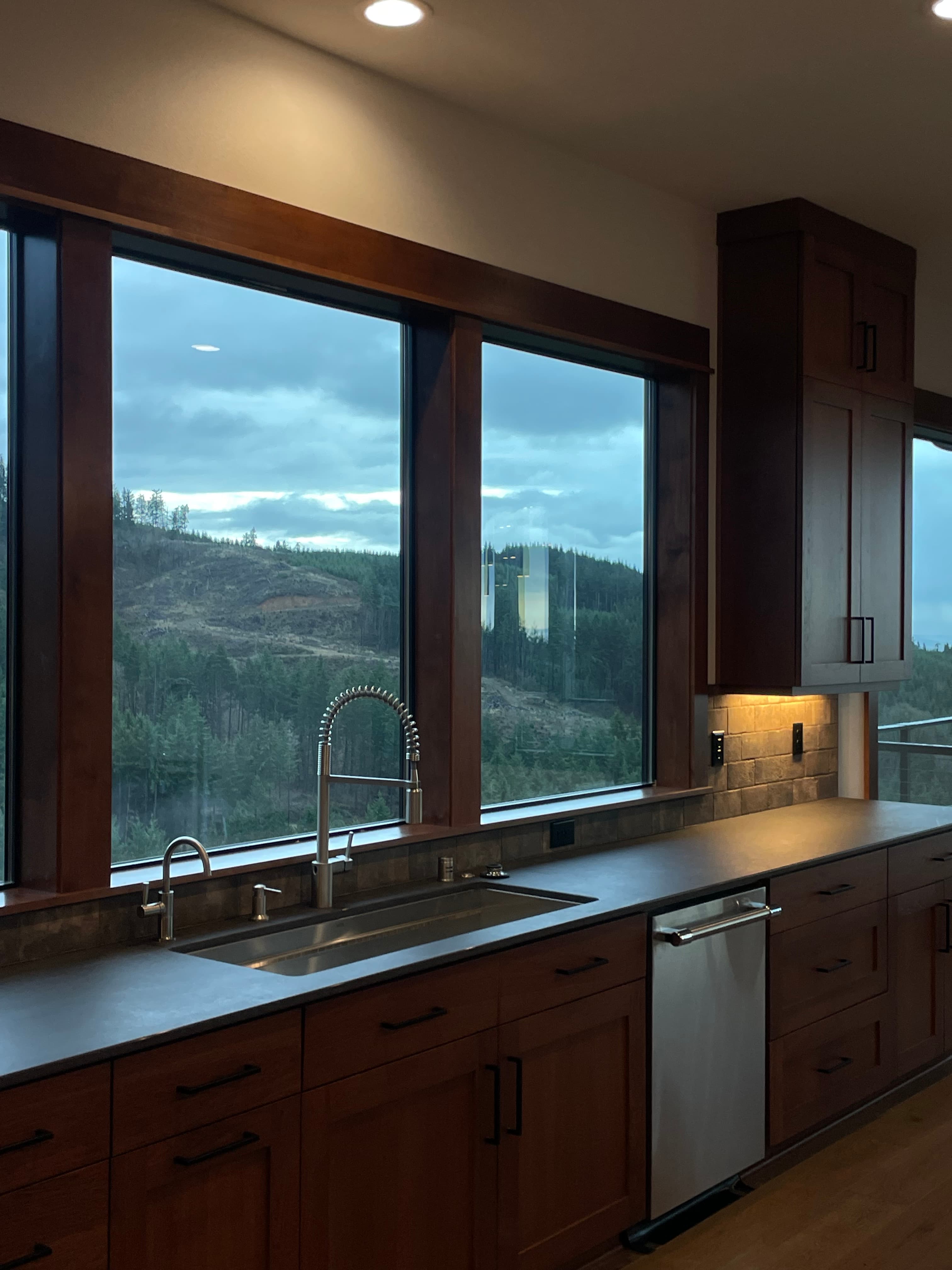 Close-up of precision tile craftsmanship